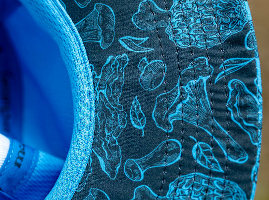 5-Panel Mushroom Hat - Blue & Charcoal