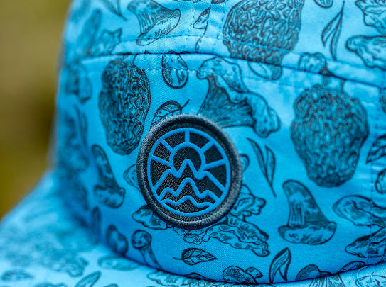 5-Panel Mushroom Hat - Blue & Charcoal