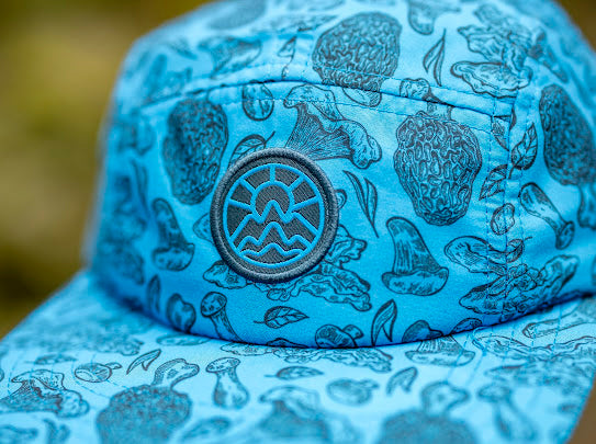 5-Panel Mushroom Hat - Blue & Charcoal