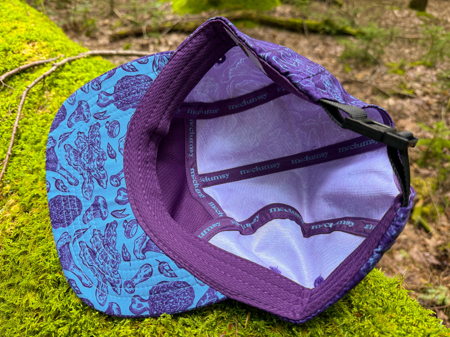 5 Panel Mushroom Hat -Purple & Blue