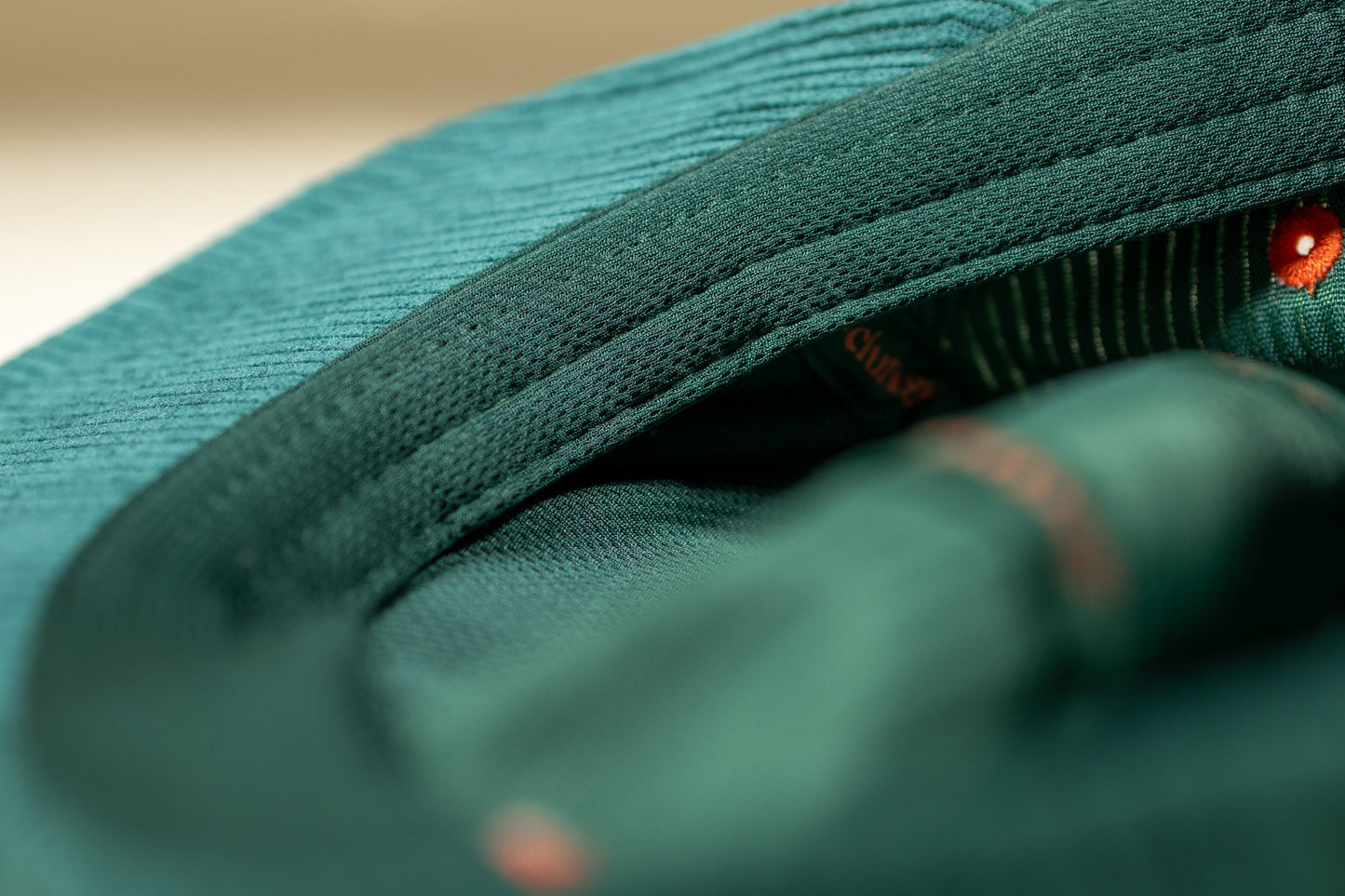 5-Panel Corduroy Camper Hat – Rich Green & Orange