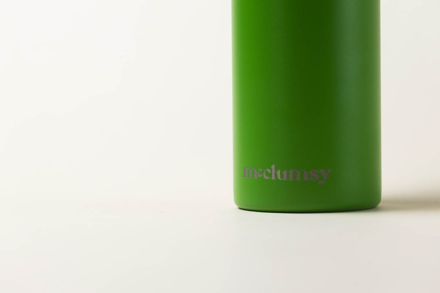McClumsy 24oz Stainless Steel Insulated Water Bottle Forest Green Lower Logo