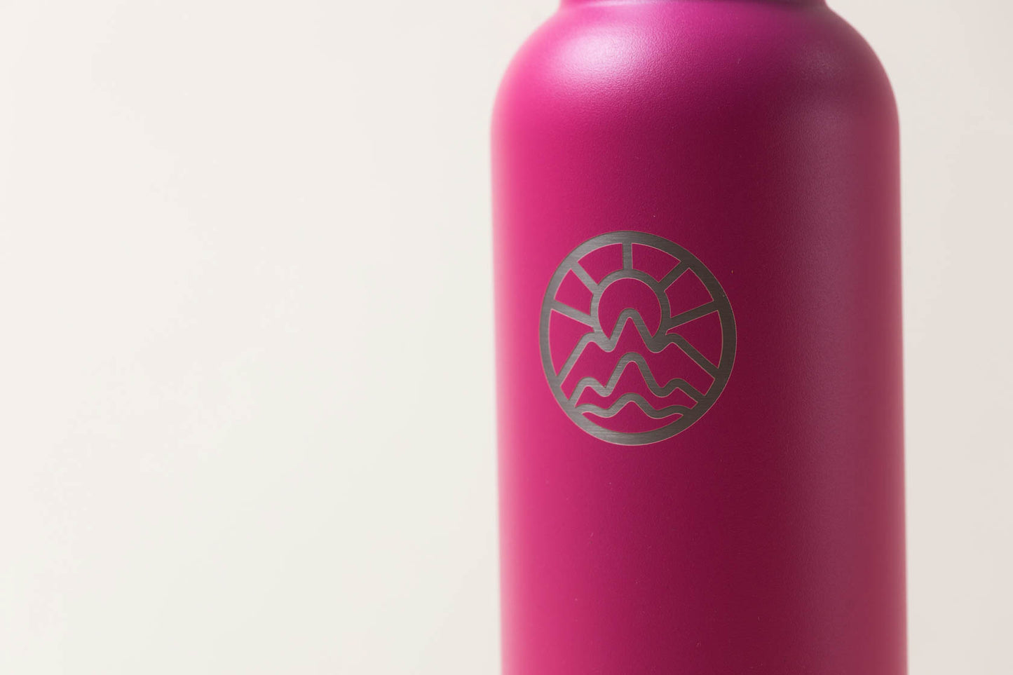 McClumsy 24oz Stainless Steel Insulated Water Bottle Pink Front Logo
