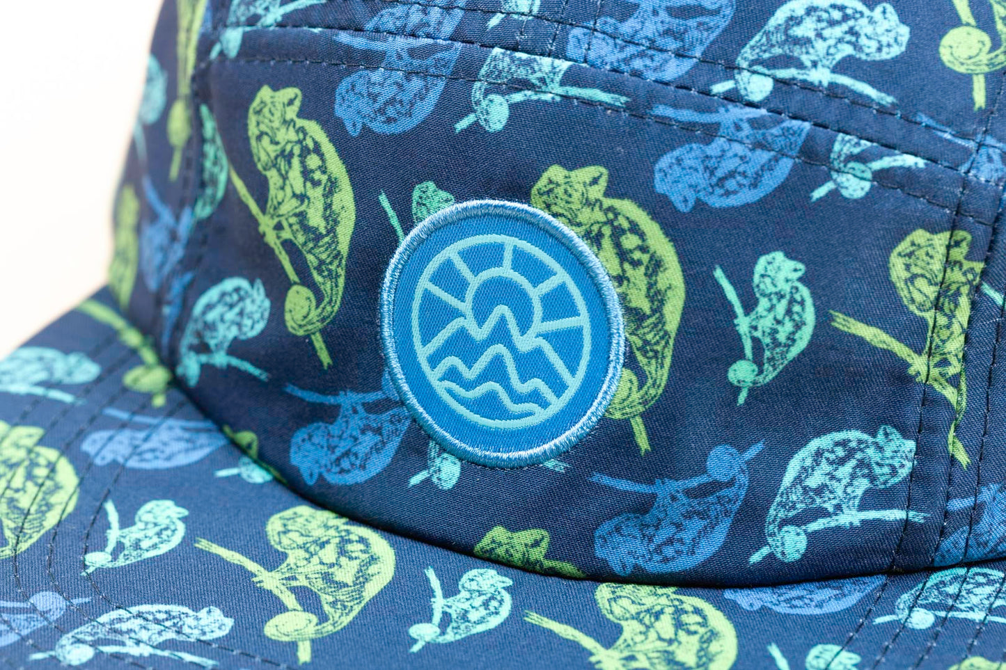 McClumsy 5 Panel Chameleon Logo Front Closeup