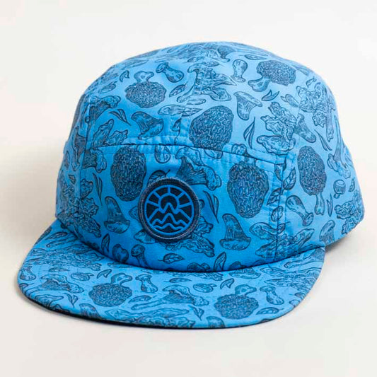 5-Panel Mushroom Hat - Blue & Charcoal