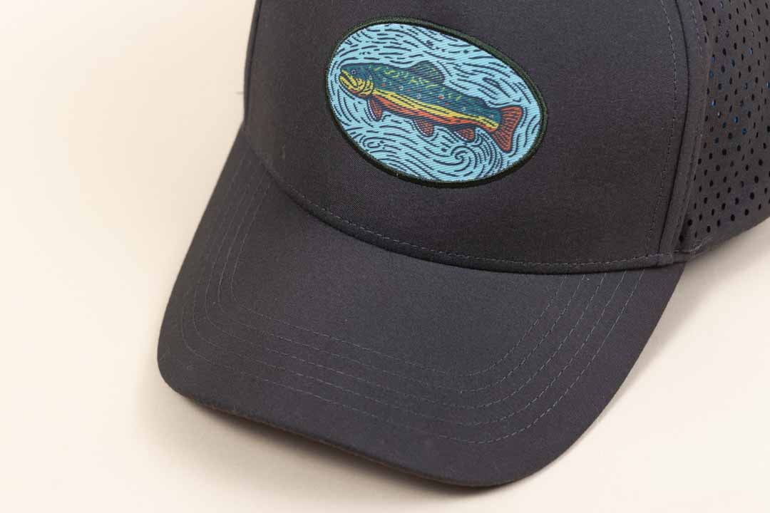 Brook Trout Trucker Woodcut Patch