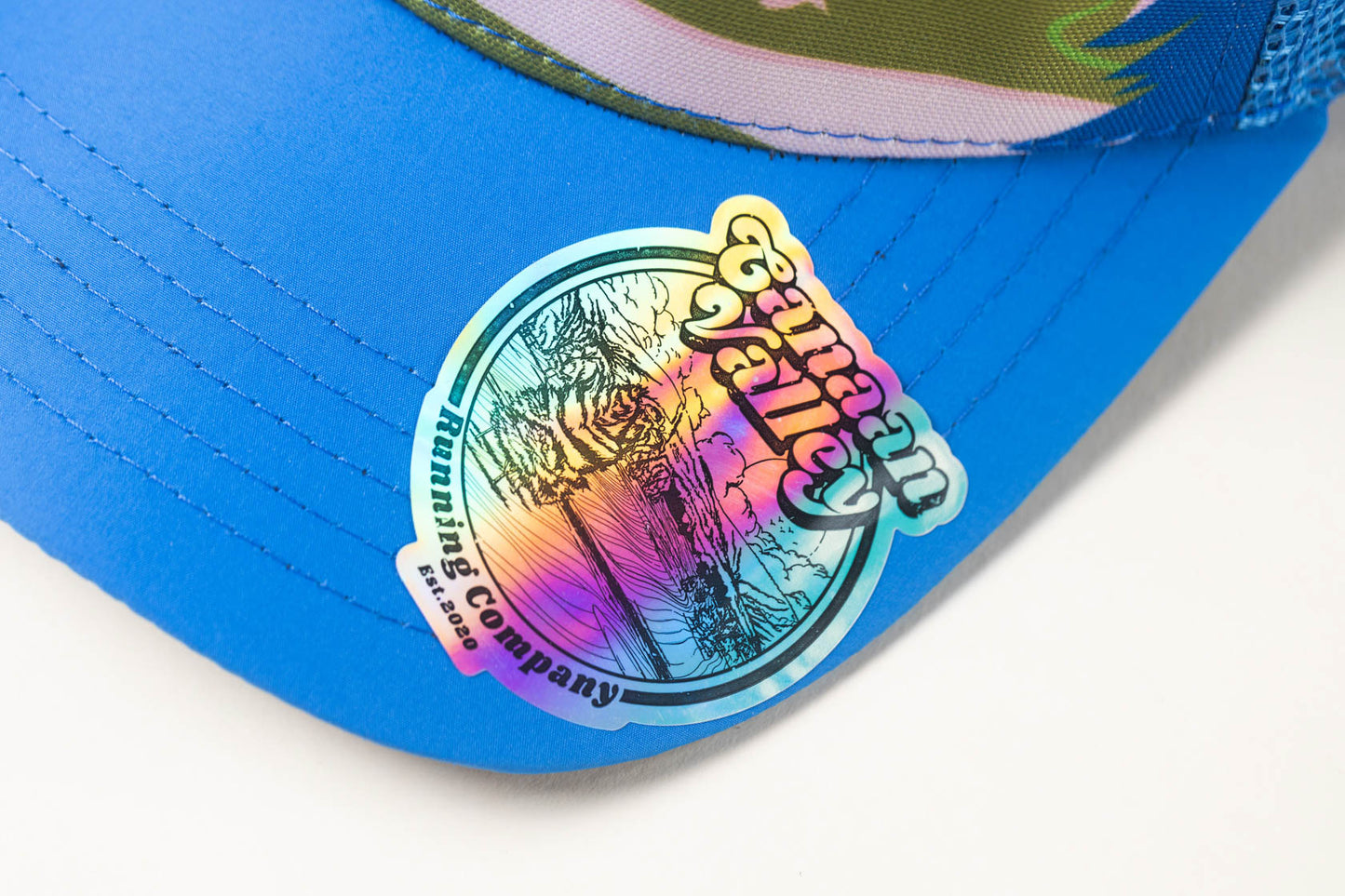 McClumsy Canaan Running Company Hat Trucker Fun Landscape Upper Bill and Sticker