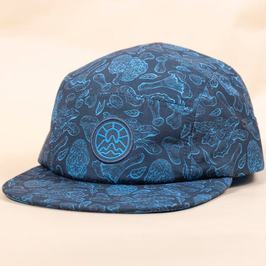 5-Panel Mushroom Hat - Charcoal & Blue