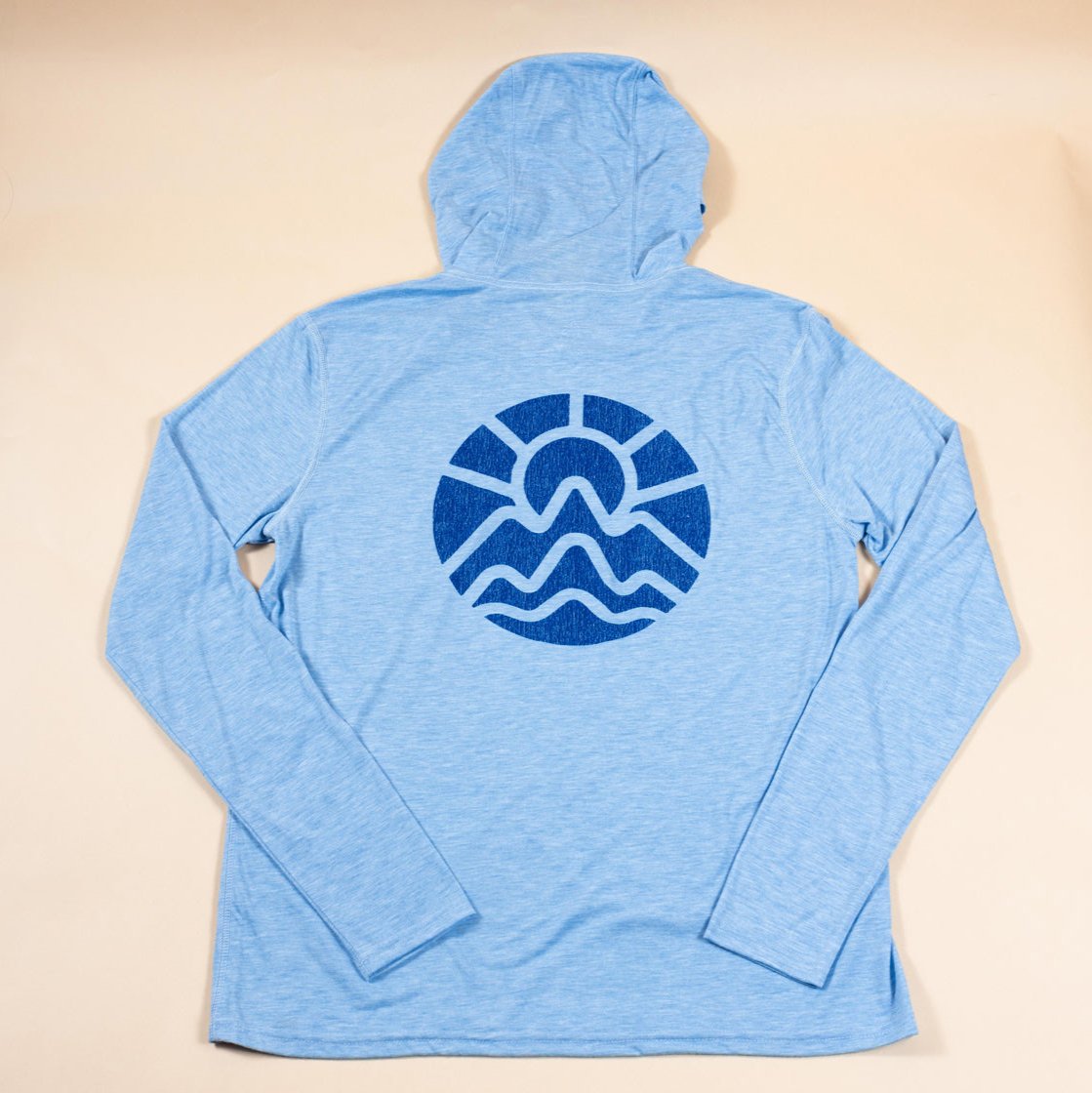 McClumsy Lightweight Hoodie Chill Blue Logo Back