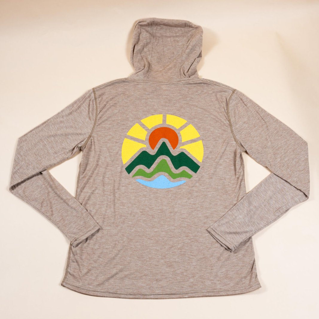 McClumsy Lightweight Hoodie Tan Heather Back Logo