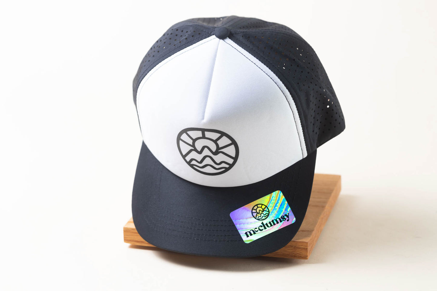 McClumsy McLogo Black on Twotone WB Trucker Front