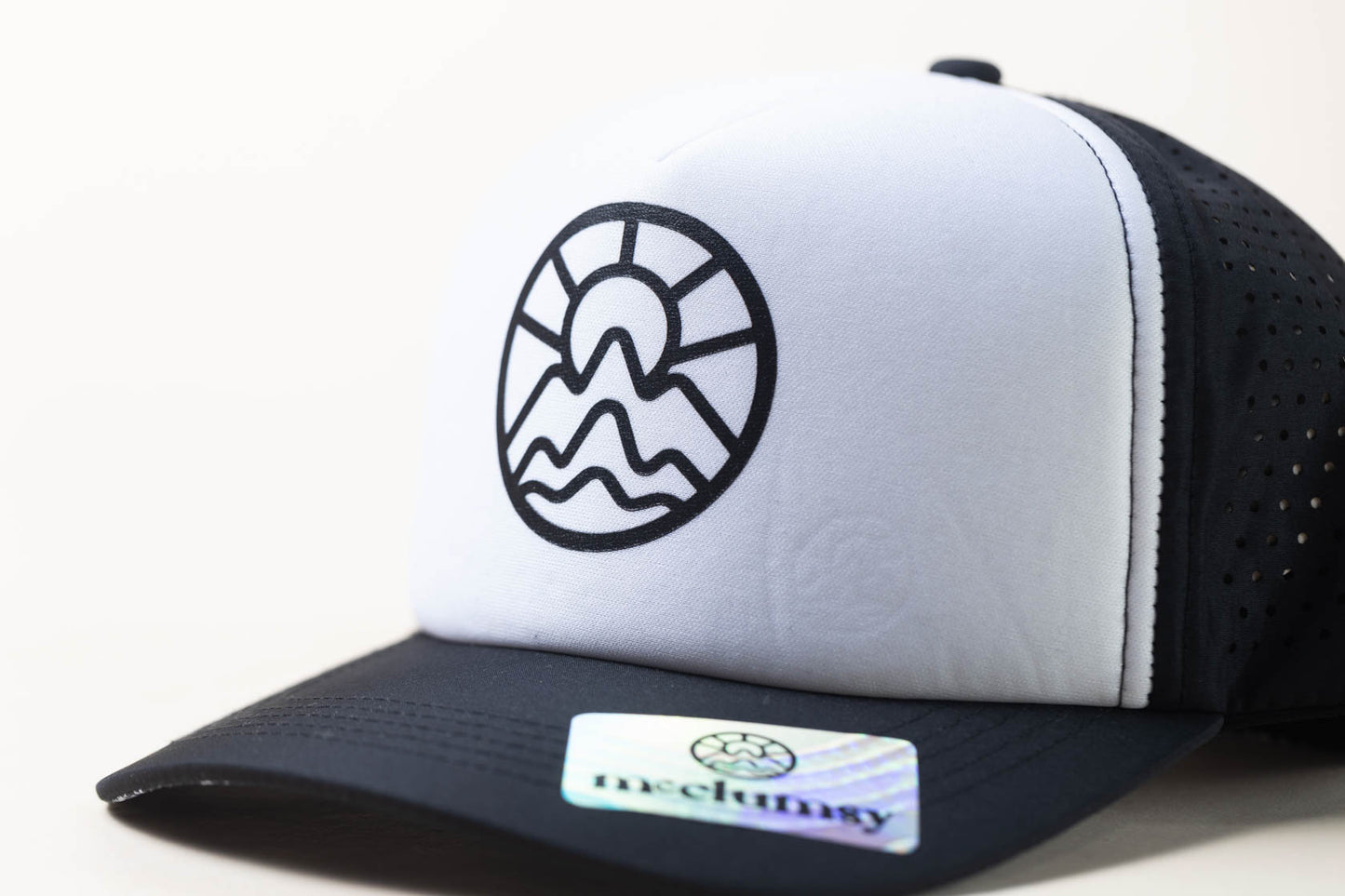 McClumsy McLogo Black on Twotone WB Trucker Logo Close