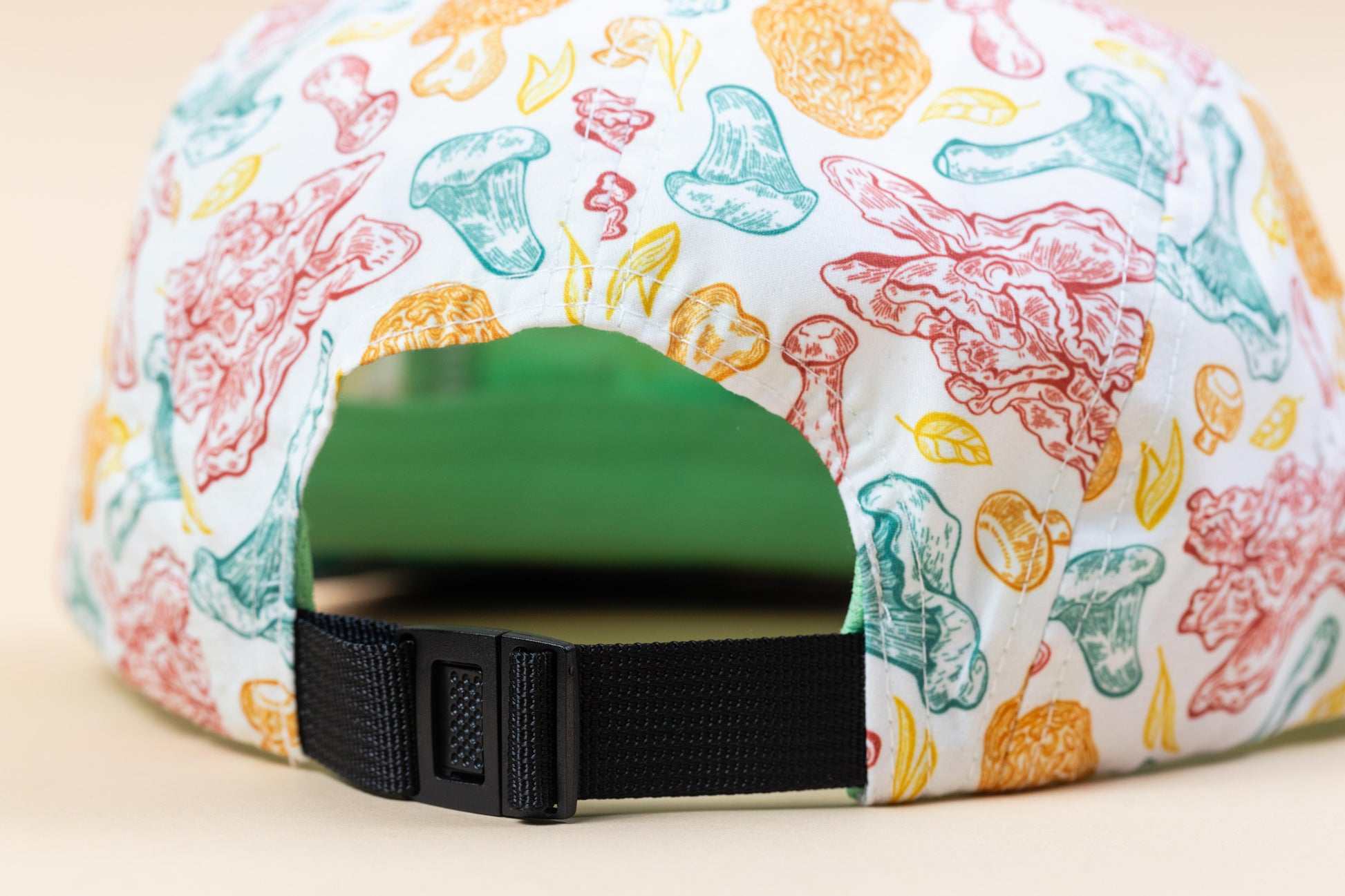 5 Panel McClumsy Multicolor Mushroom Pattern Hat back