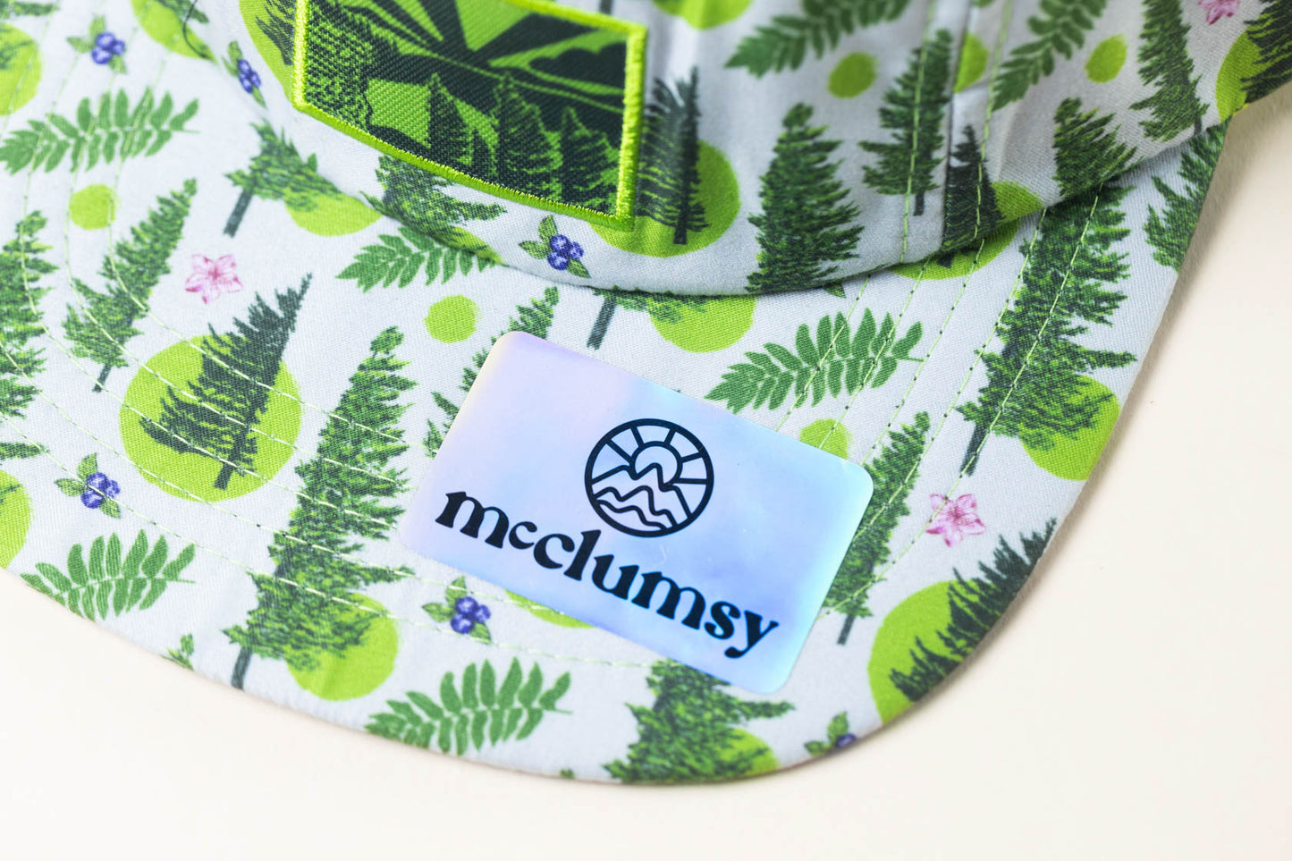 McClumsy Roaring Plains Crushable Camper Hat Light Grey Upper Bill and Sticker