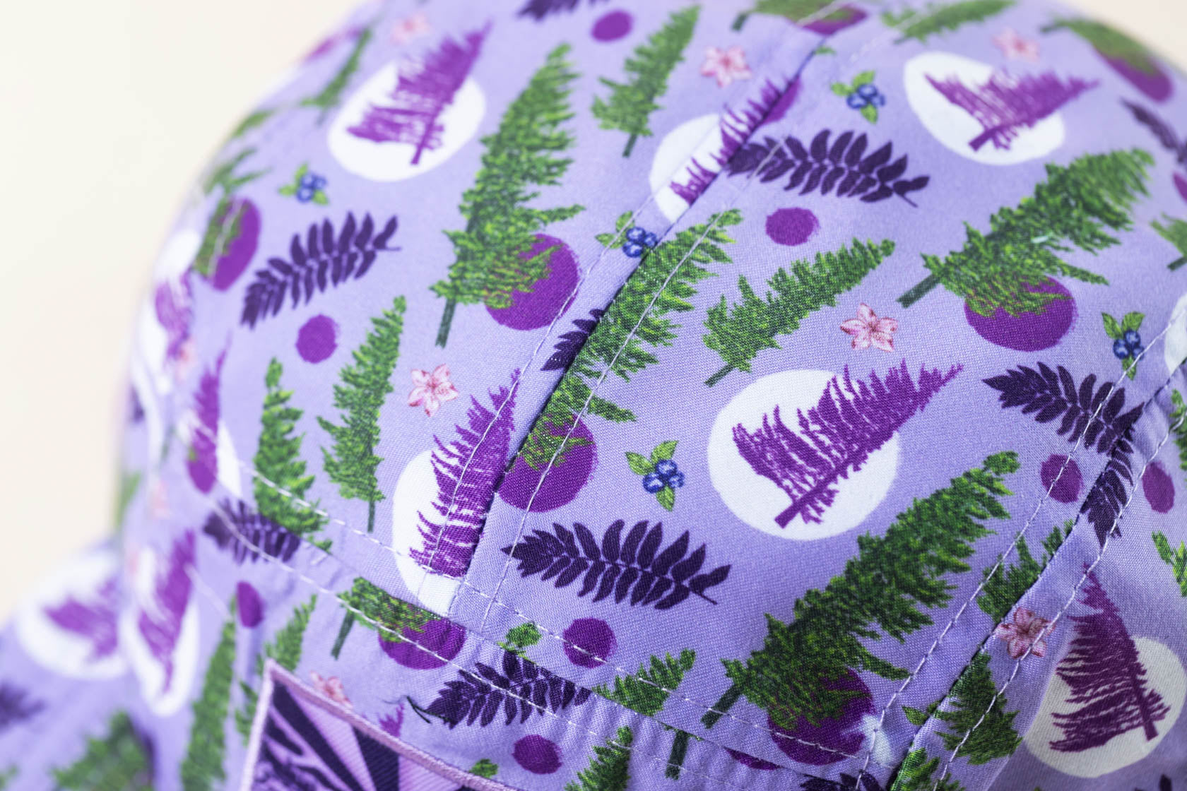 McClumsy Roaring Plains Crushable Camper Hat Purple Flag Spruce Repeater Print