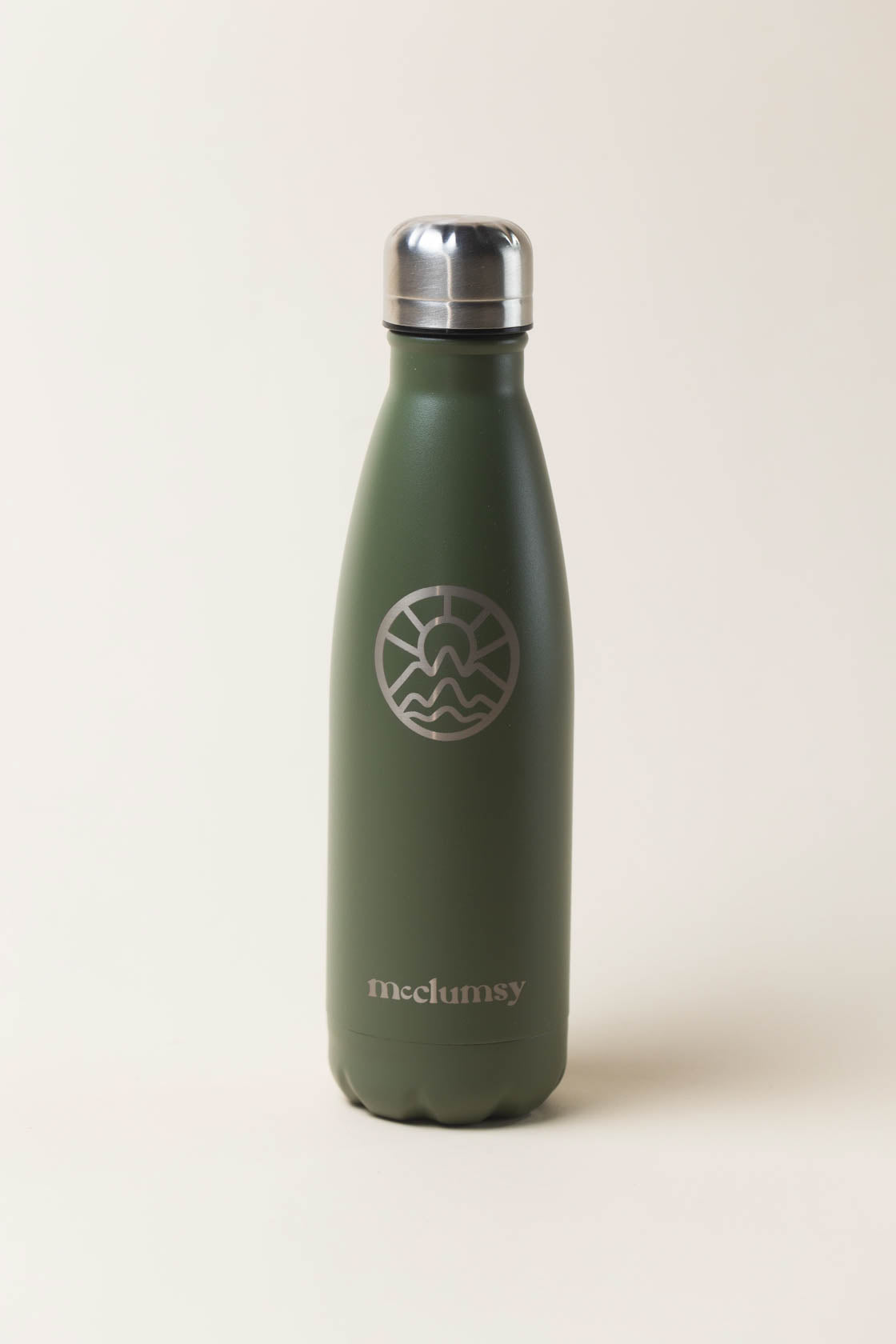 McClumsy Stainless Steel Top Thermos Green Front