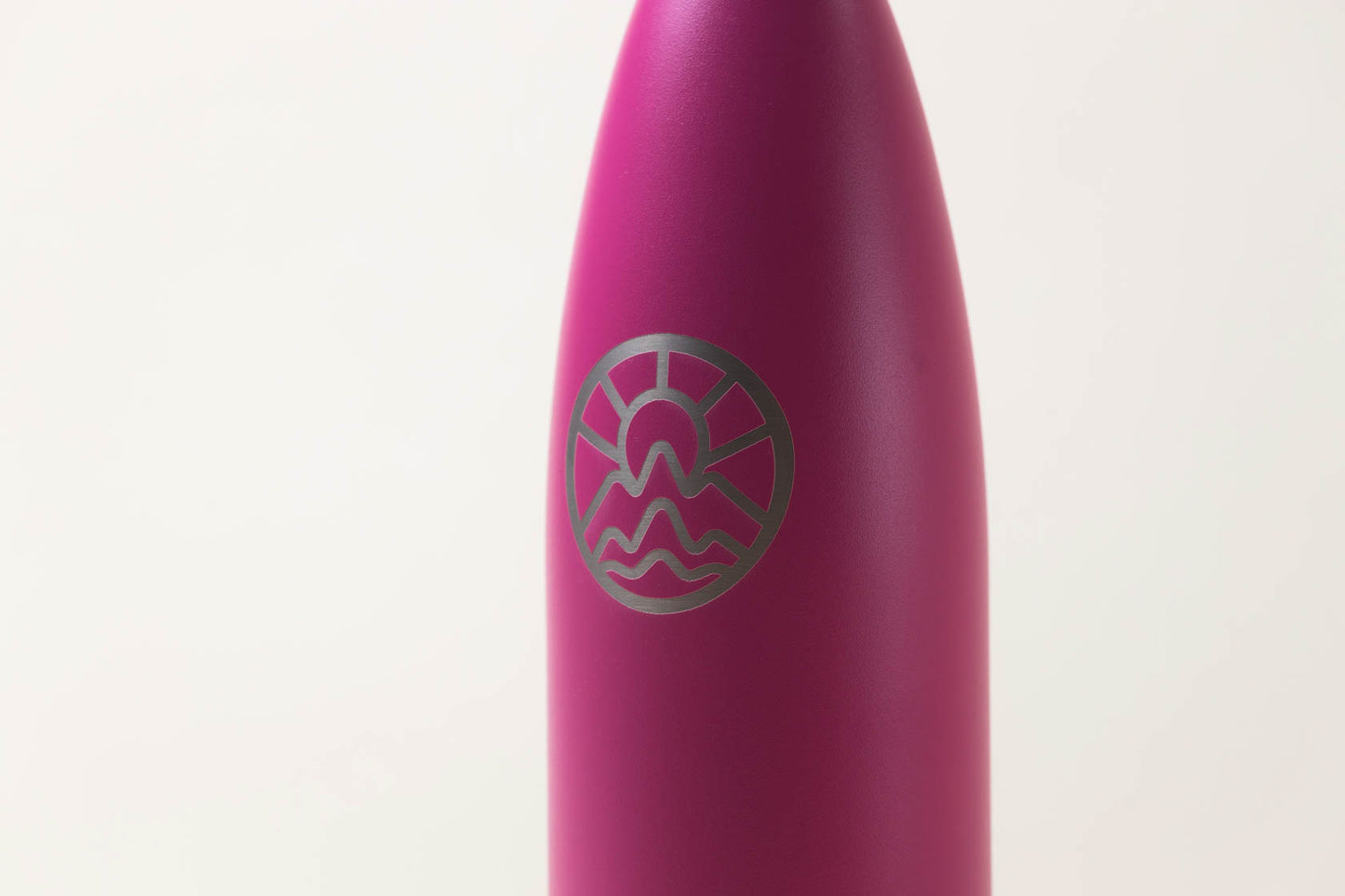 McClumsy Stainless Steel Top Thermos Pink Front Logo Close
