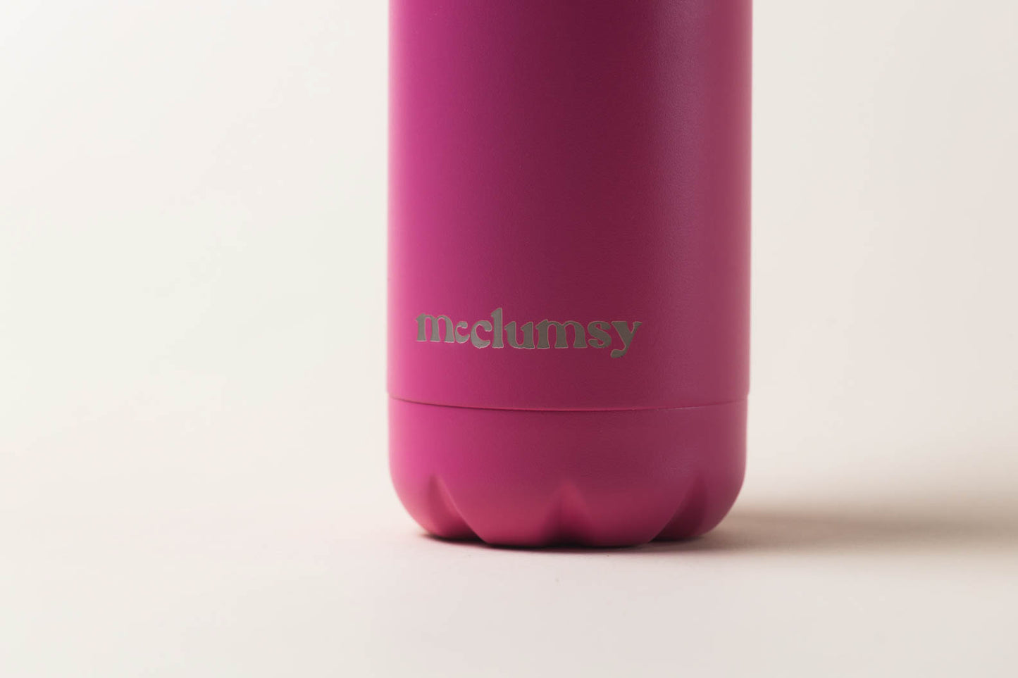 McClumsy Stainless Steel Top Thermos Pink Lower Logo