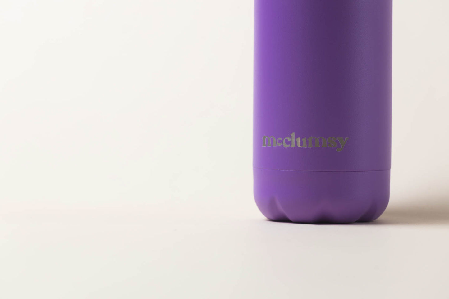 McClumsyStainlessSteelTopThermosPurpleLowerLogo