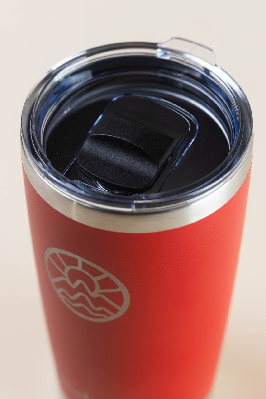 McClumsy Tumbler Mug Red Top Lid