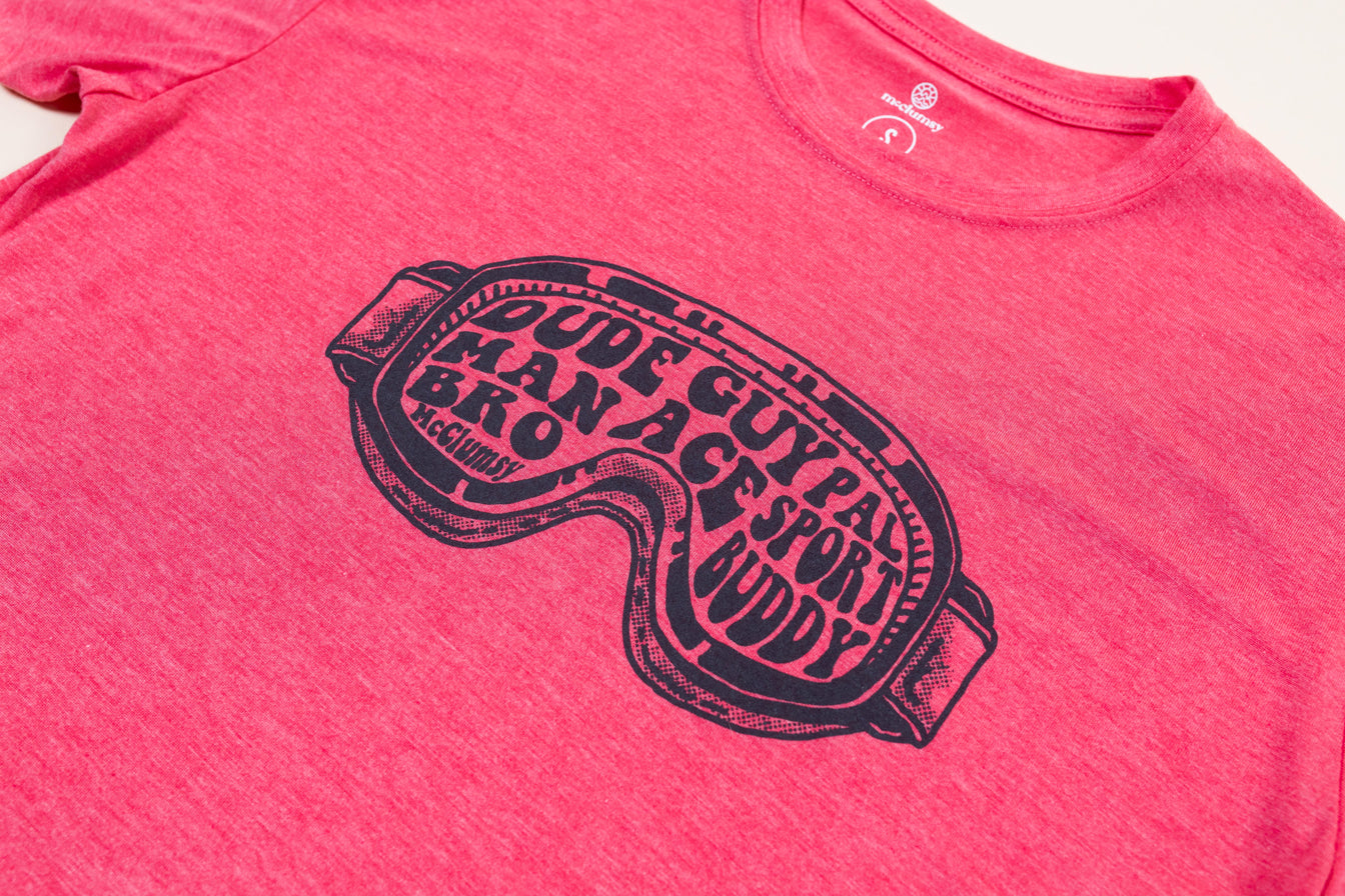 Dude Pink Close Logo Front