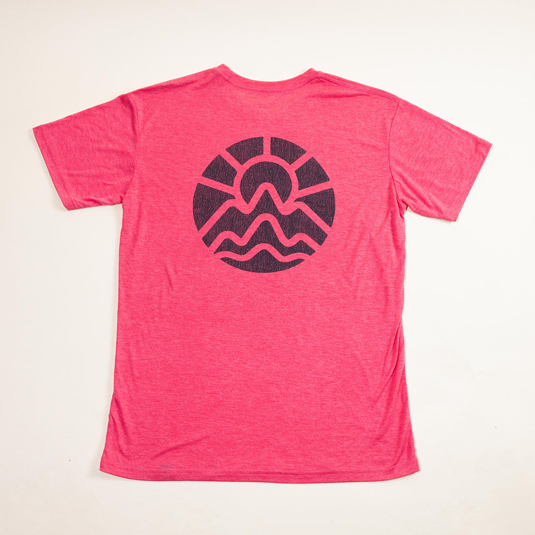 McClumsy T Lt Red Triblend Back Logo