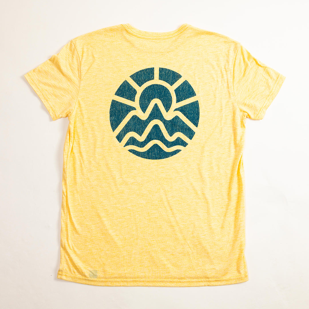 McClumsy Tee Yellow Triblend Back Logo