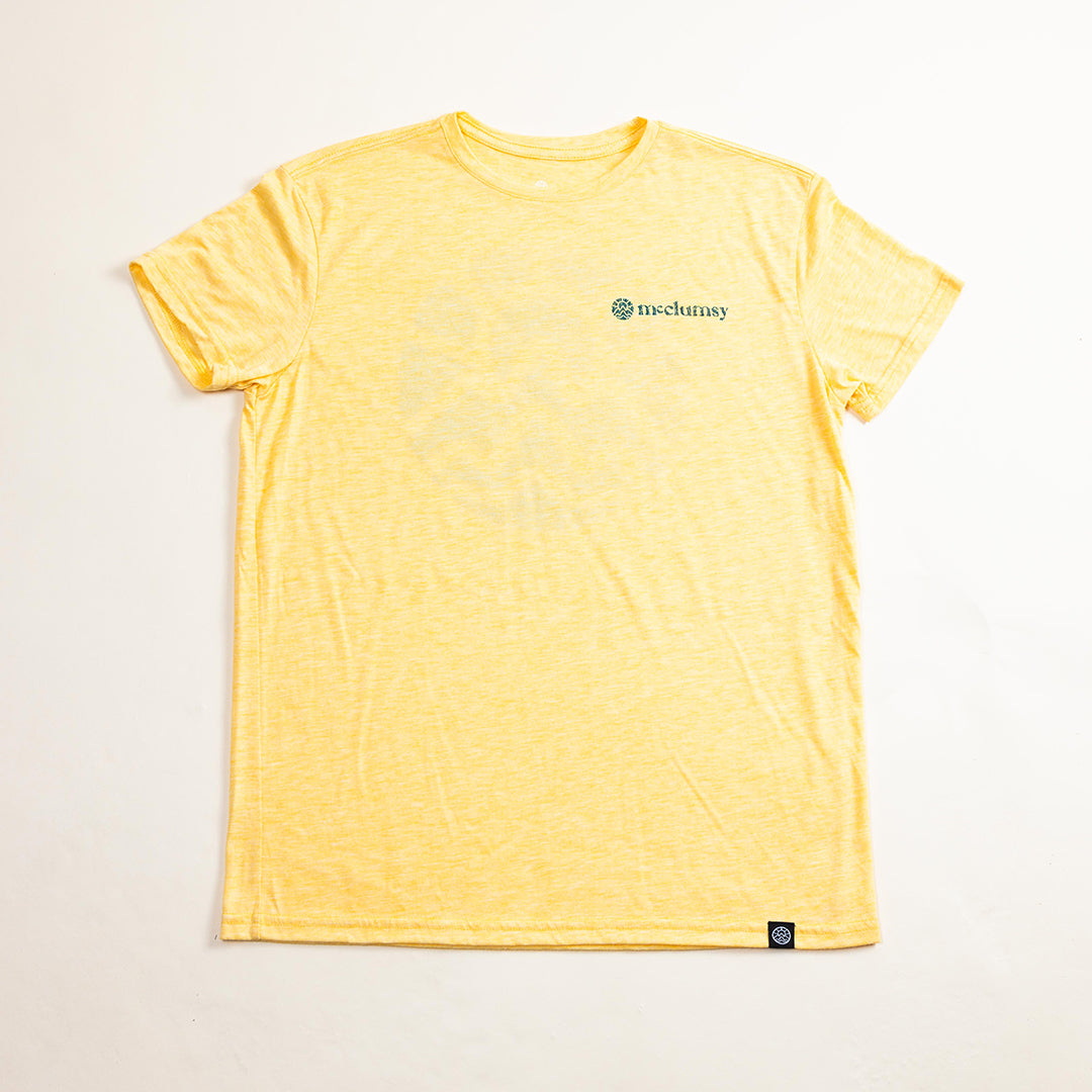 McClumsy Tee Yellow Triblend Front