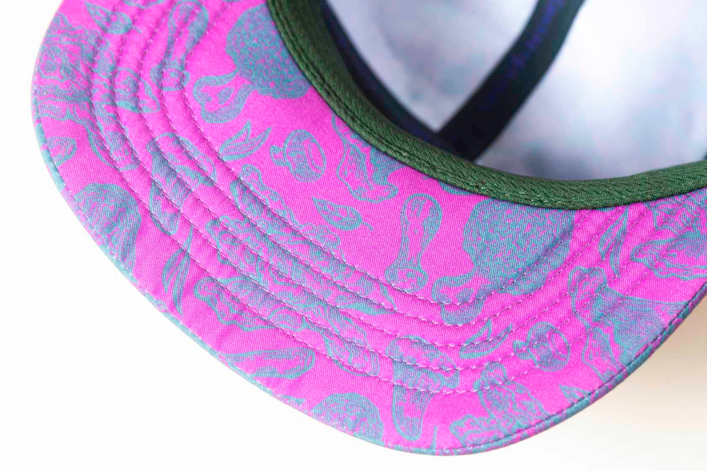 5-Panel Mushroom Hat - Green & Purple