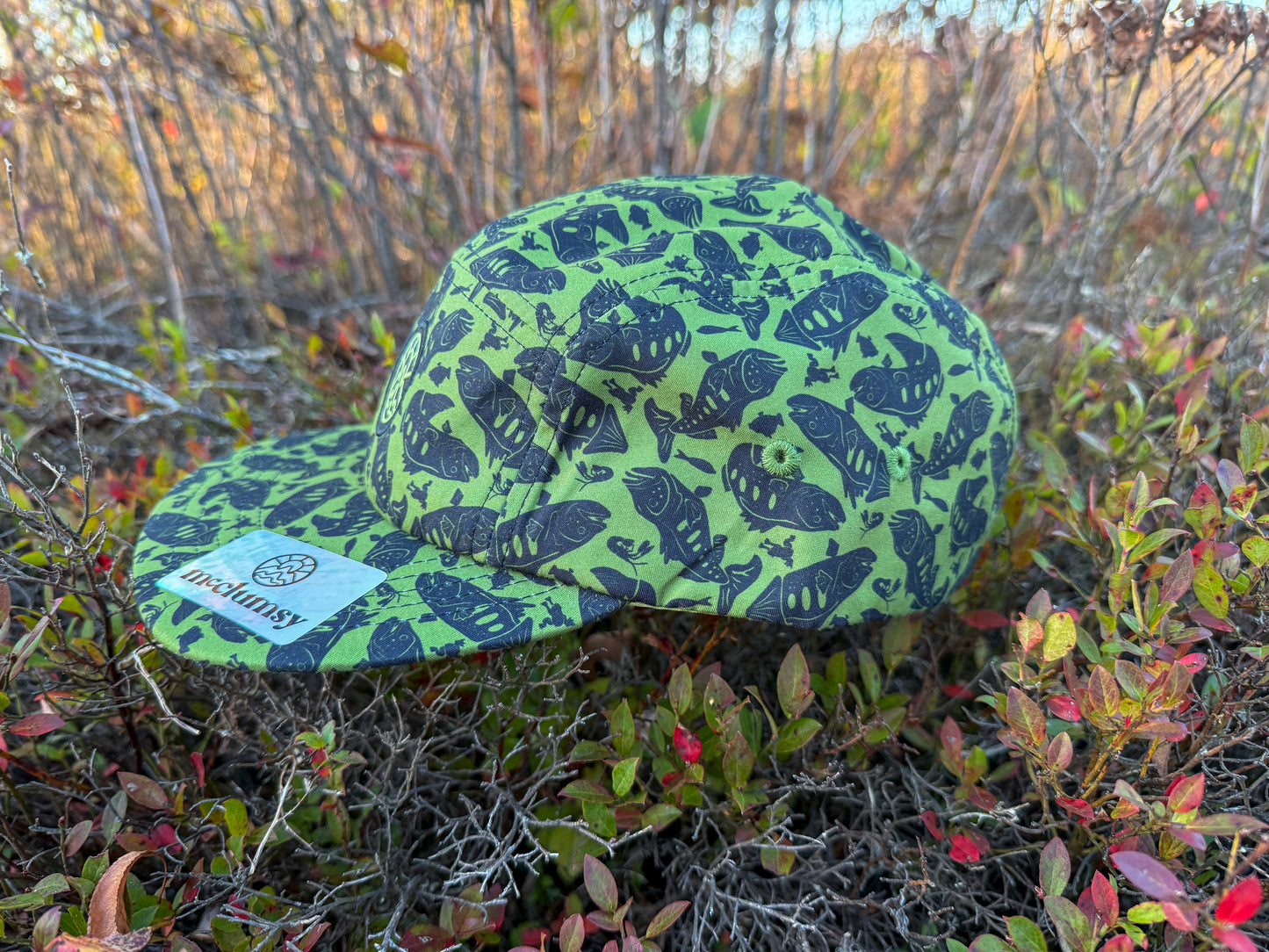 5-Panel Smallmouth Bass Hat - Army Green
