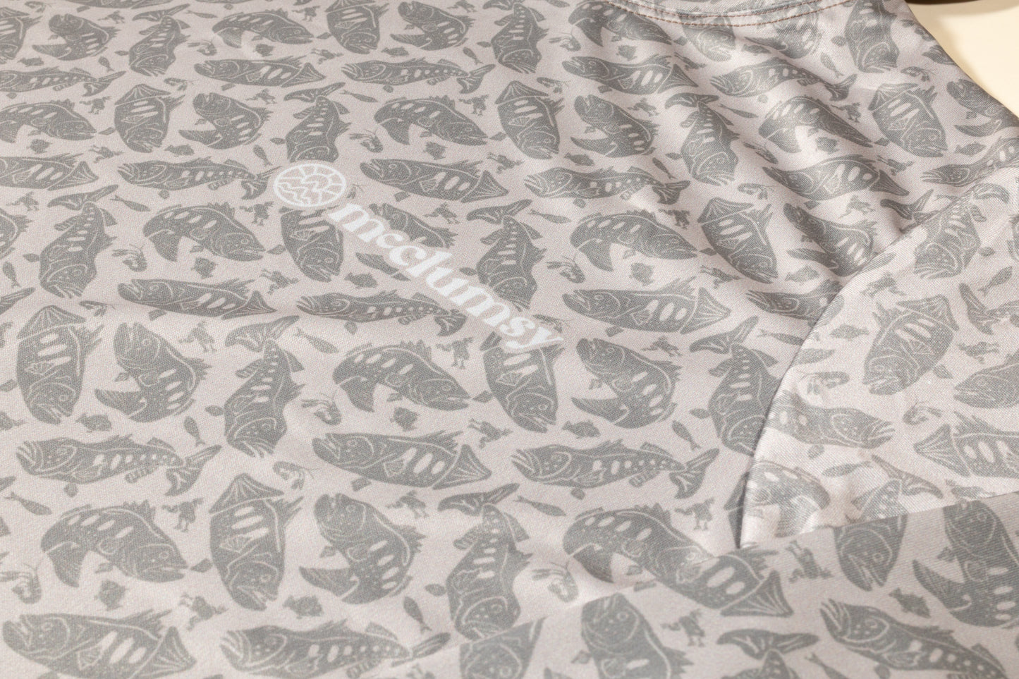 305 Series SPF Hoodie - Smallmouth Print - Grey