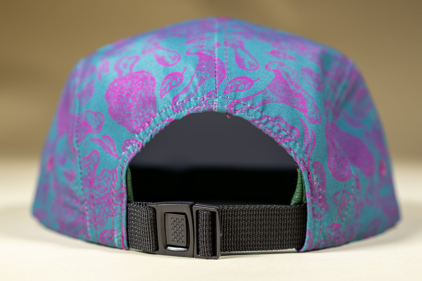 5-Panel Mushroom Hat - Green & Purple