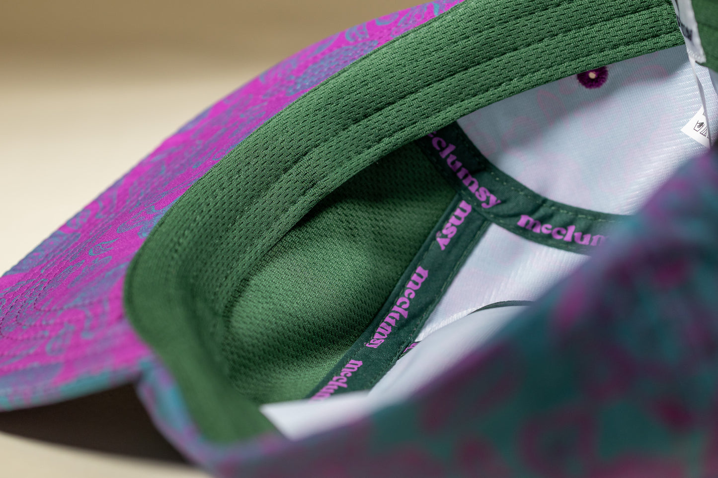 5-Panel Mushroom Hat - Green & Purple