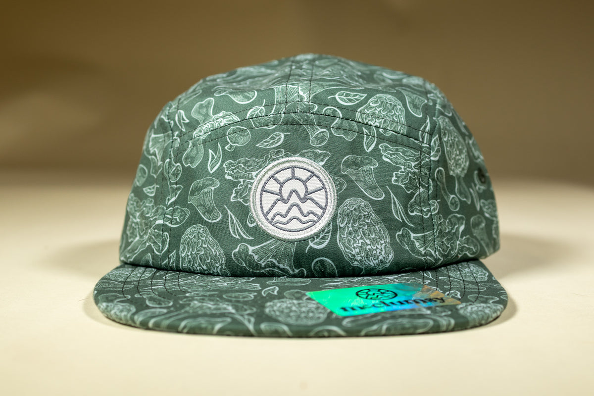 5-Panel Mushroom Hat - Forest Green & Seafoam