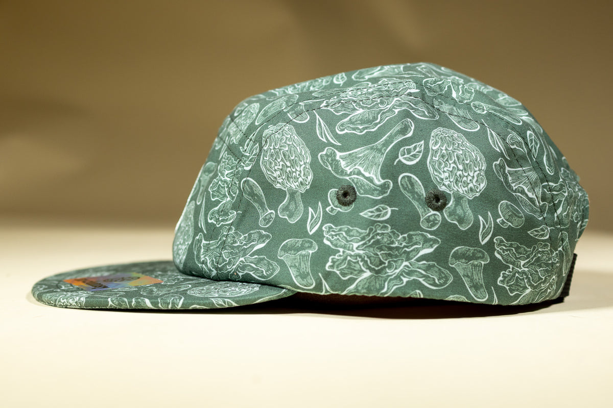 5-Panel Mushroom Hat - Forest Green & Seafoam