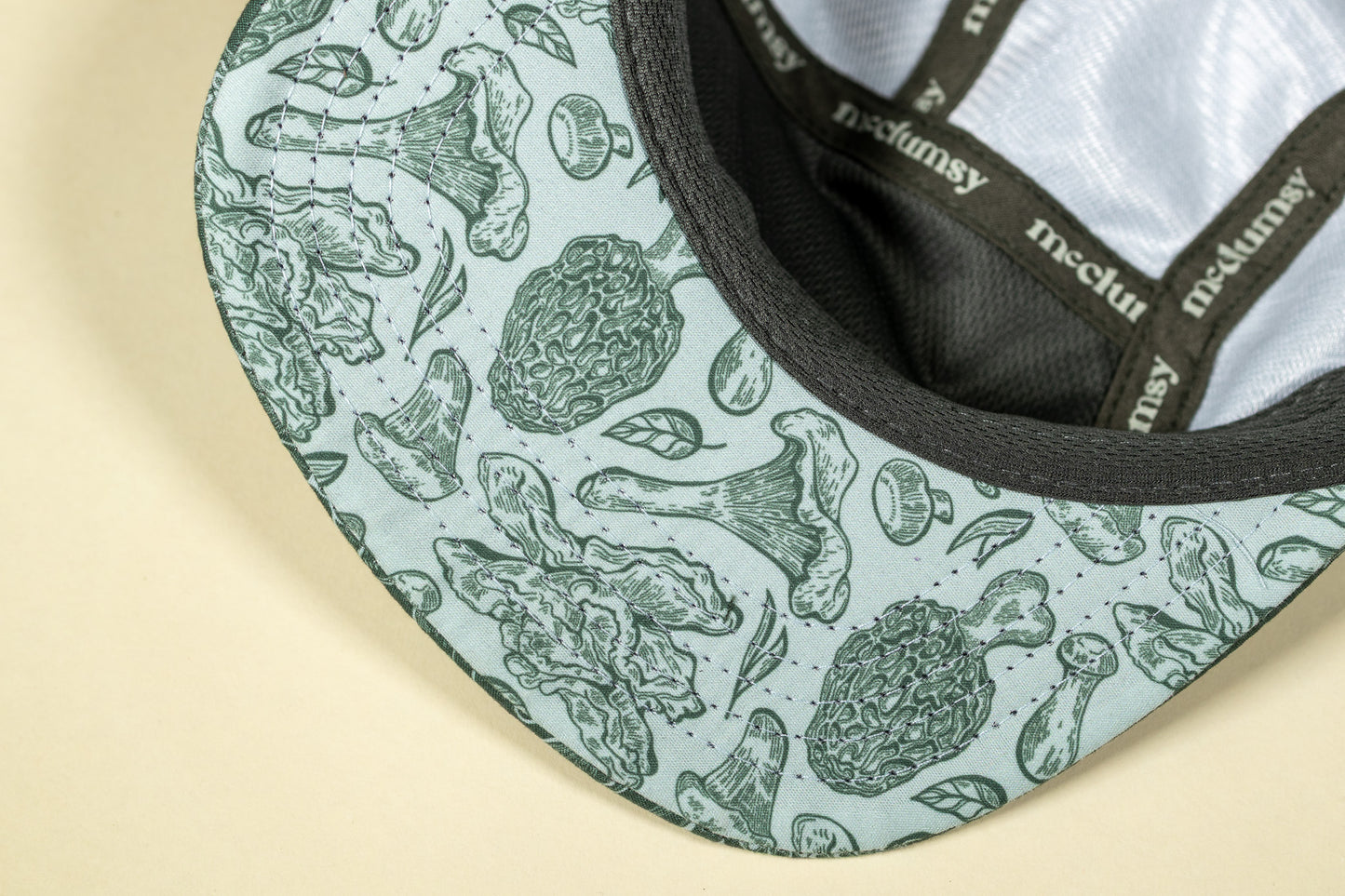 5-Panel Mushroom Hat - Forest Green & Seafoam