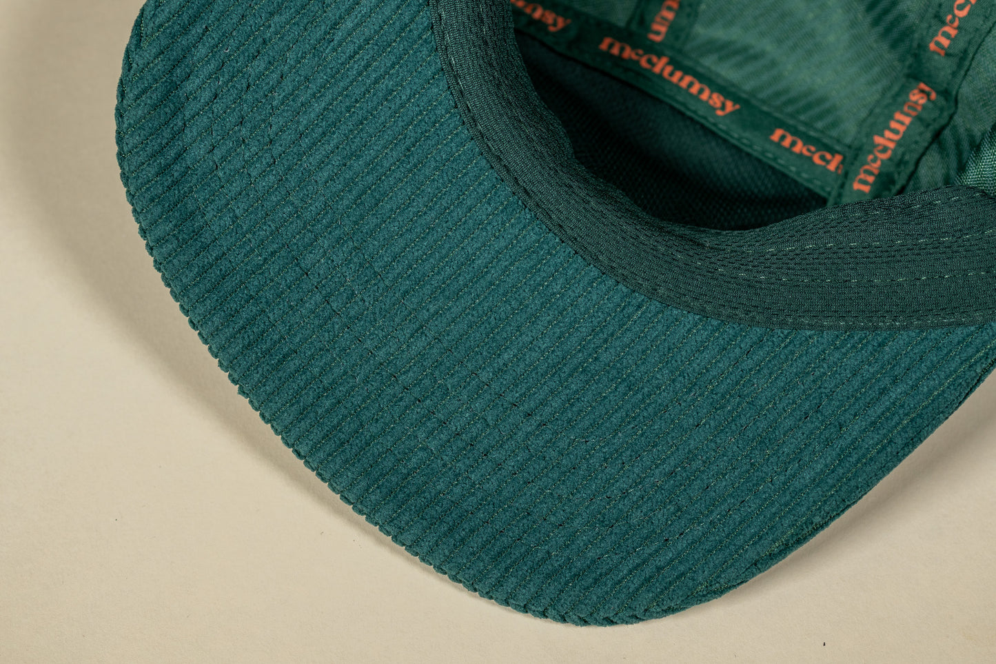 5-Panel Corduroy Camper Hat – Rich Green & Orange