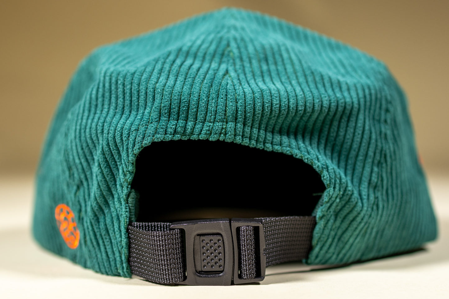 5-Panel Corduroy Camper Hat – Rich Green & Orange