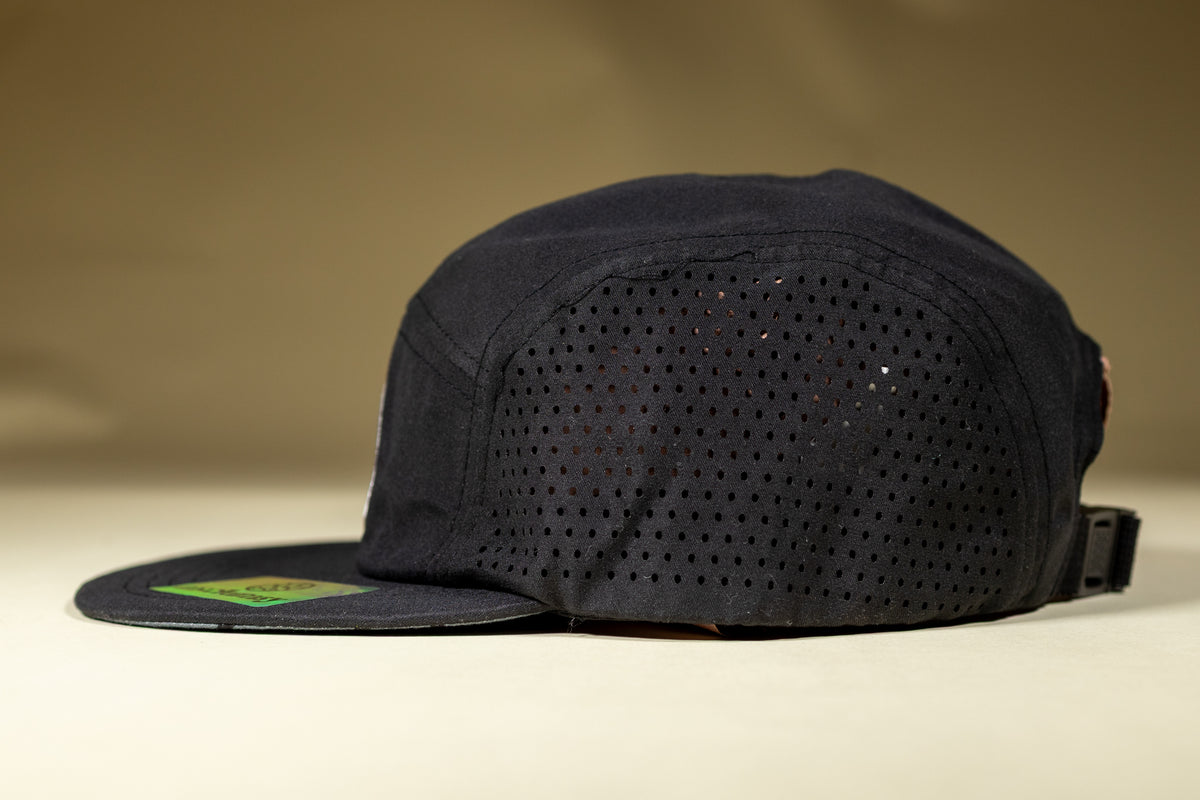 5-Panel Laser Cut - Black