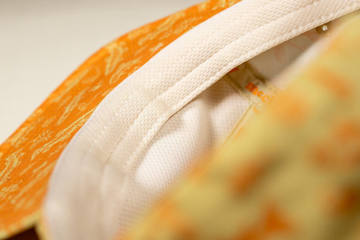 5-Panel Fish Hat - Pale Yellow & Orange
