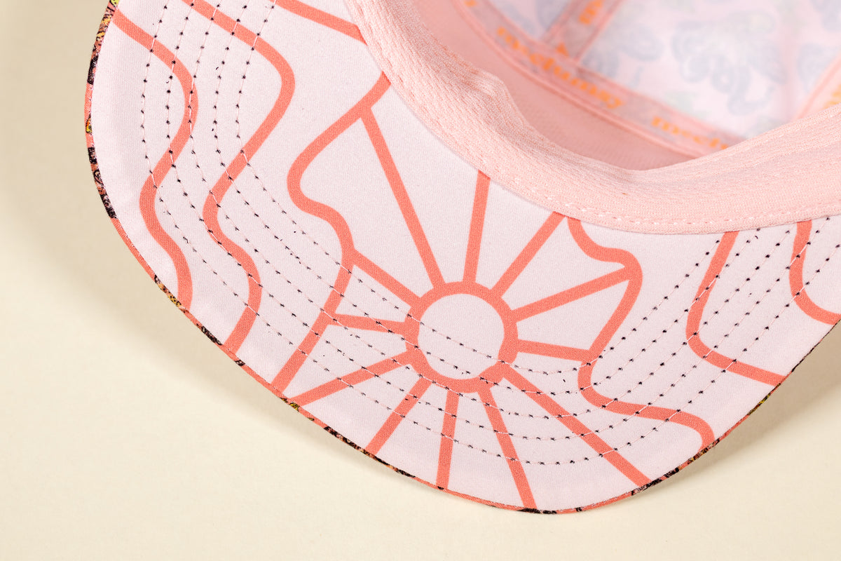 5-Panel Octopus Hat - Salmon & Gold