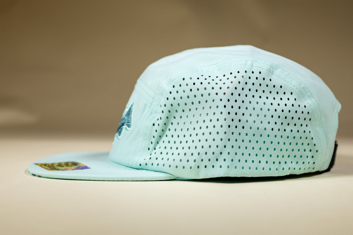 5 - Panel Brook Trout Hat - Mountain Mist & Teal