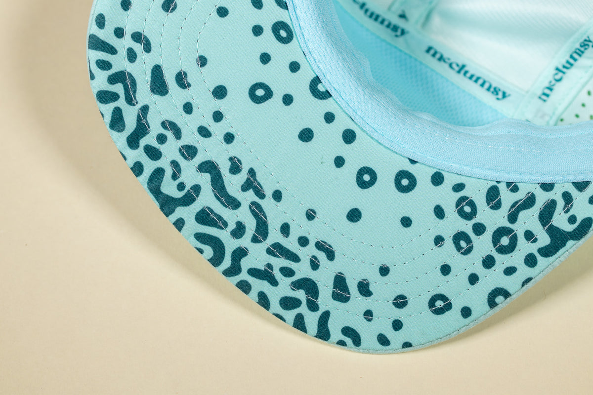 5 - Panel Brook Trout Hat - Mountain Mist & Teal