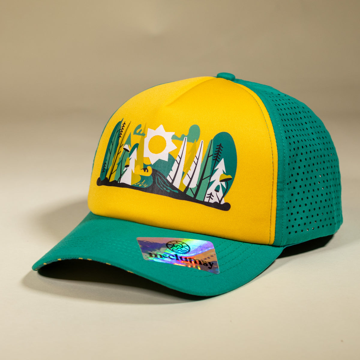 Foam Trucker - Yellow & Aqua Green