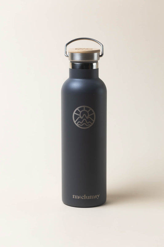 Water Bottle - 24 oz Stainless Steel Insulated - Dark Grey