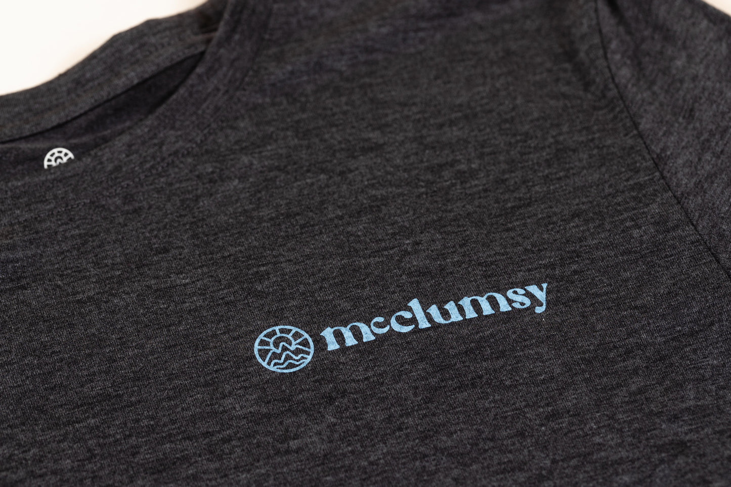 Long-sleeve T - McClumsy Full Color Logo - Triblend - Black Heather