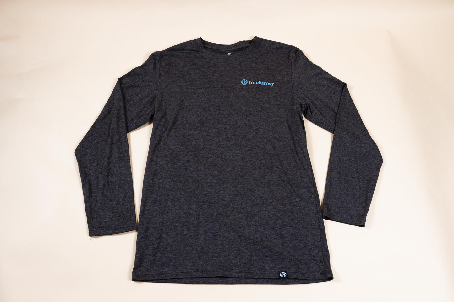 Long-sleeve T - McClumsy Full Color Logo - Triblend - Black Heather