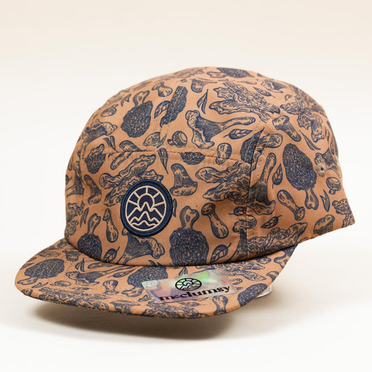 5-Panel Mushroom Hat - Multi-Color - Brown & Blue