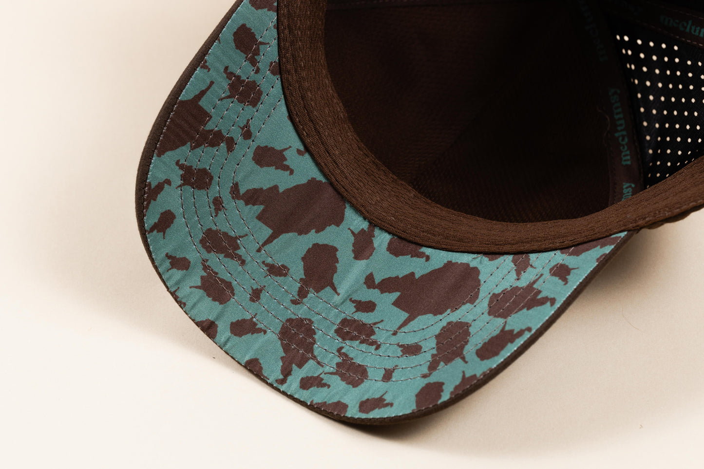 Trucker Hat - West Virginia Laser Cut 6-Panel - Brown