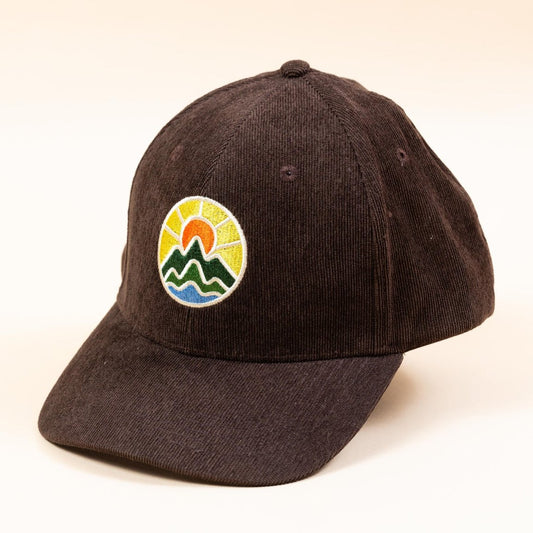 Dad Hat Full Color McClumsy Logo - Corduroy - Dark Brown